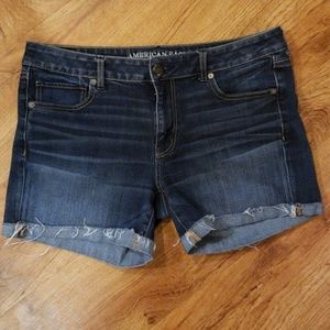 American Eagle Distressed Midi Short